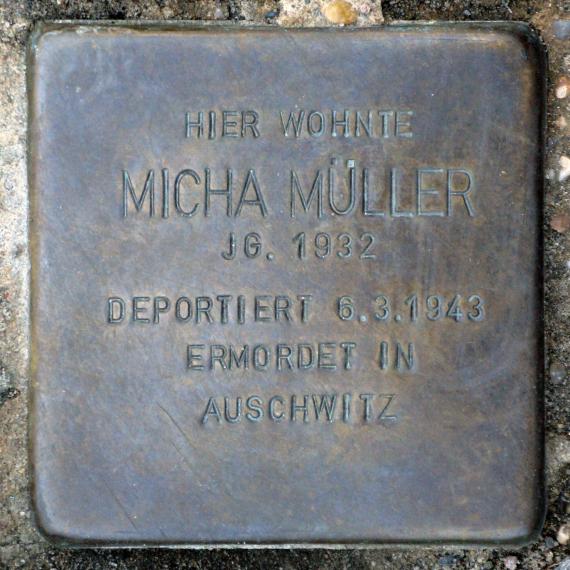 Stolperstein.Mitte.Kleine Alexanderstraße 13.Micha Müller.0739