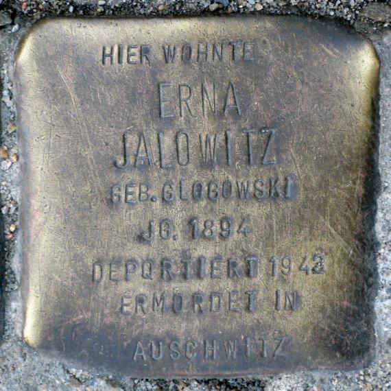 Stolperstein.Mitte.Kleine Alexanderstraße 8.Erna Jalowitz.0775