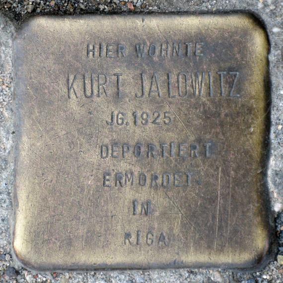 Stolperstein.Mitte.Kleine Alexanderstraße 8.Kurt Jalowitz.0779