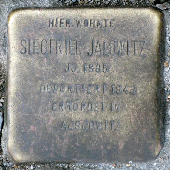 Stolperstein.Mitte.Kleine Alexanderstraße 8.Siegfried Jalowitz.0774