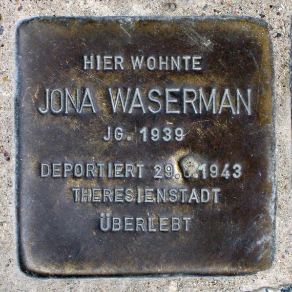 Stolperstein.Mitte.Kommandantenstraße 68 69.Jona Waserman.0516