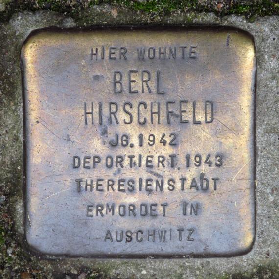 Stolperstein.Mitte.Krausnickstraße 8.Berl Hirschfeld.0134