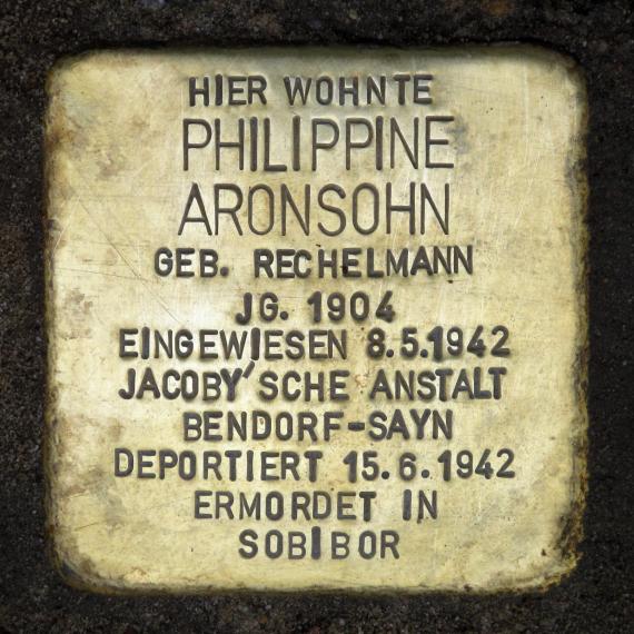 Stolperstein.Mitte.Krausnickstraße 8.Philippine Aronsohn.0130