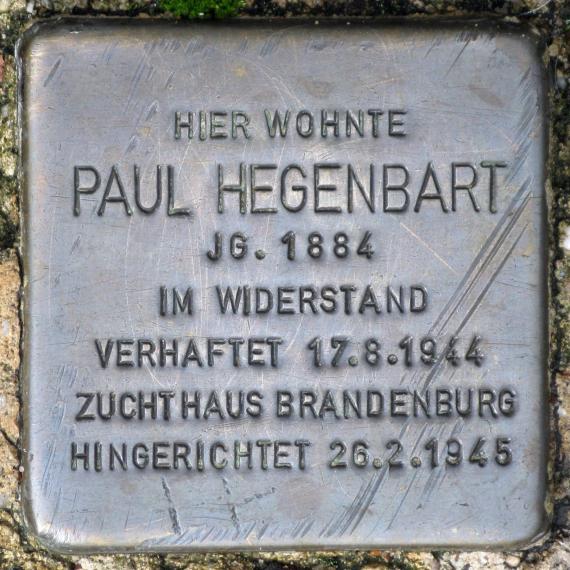 Stolperstein.Mitte.Legiendamm 4.Paul Hegenbart.4406