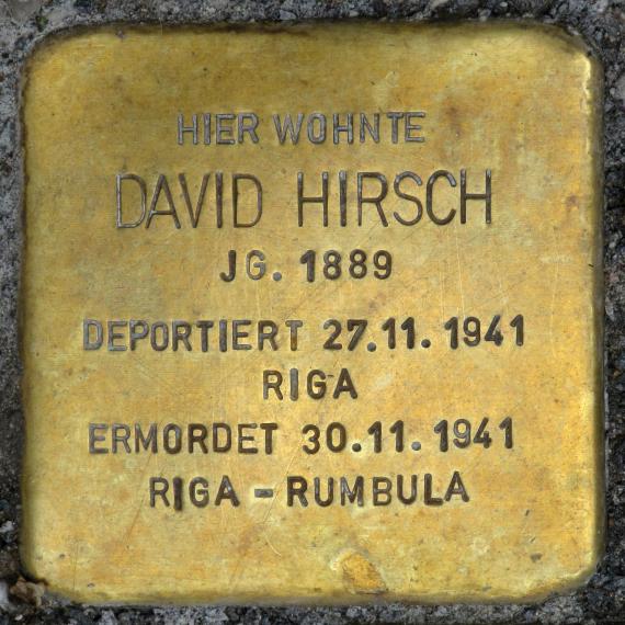 Stolperstein.Mitte.Linienstraße 118.David Hirsch.4649