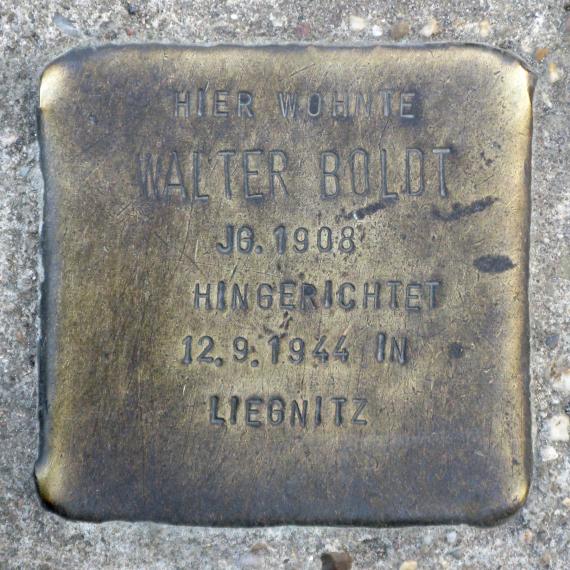 Stolperstein.Mitte.Linienstraße 223.Walter Boldt.2927