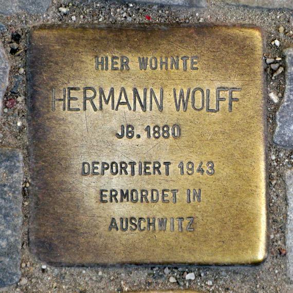 Stolperstein.Mitte.Linienstraße 53.Hermann Wolff.3103