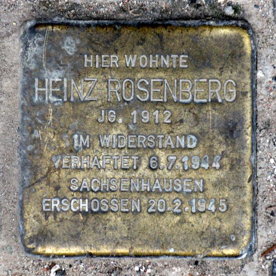 Stolperstein.Mitte.Märkisches Ufer 20.Heinz Rosenberg.4585