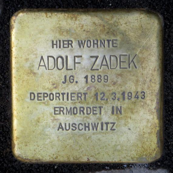 Stolperstein.Mitte.Marienstraße.15.Adolf.Zadek.3432