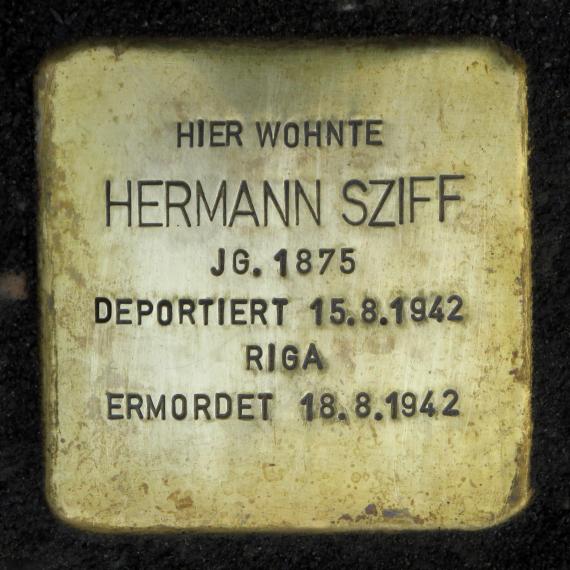 Stolperstein.Mitte.Marienstraße 27.Hermann Sziff.3347