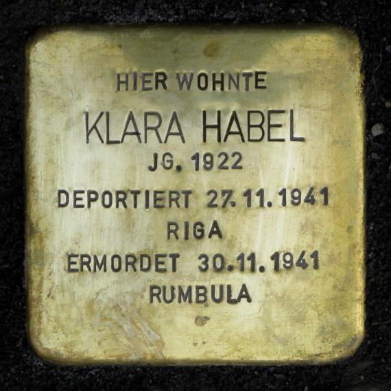 Stolperstein.Mitte.Marienstraße 27.Klara Habel.3351
