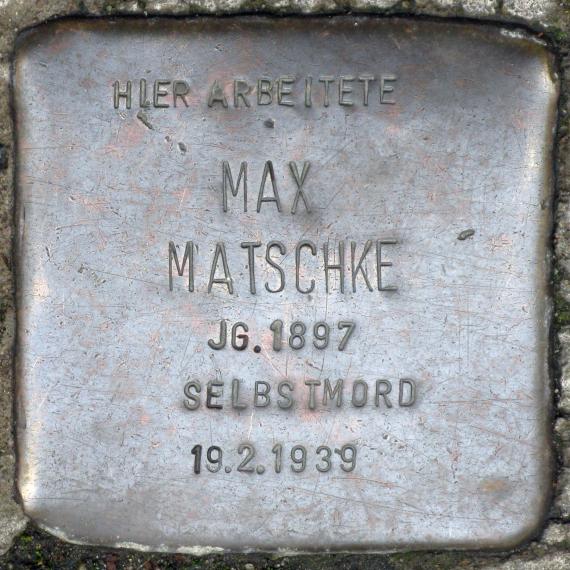 Stolperstein.Mitte.Mauerstraße 78.Max Matschke.4526