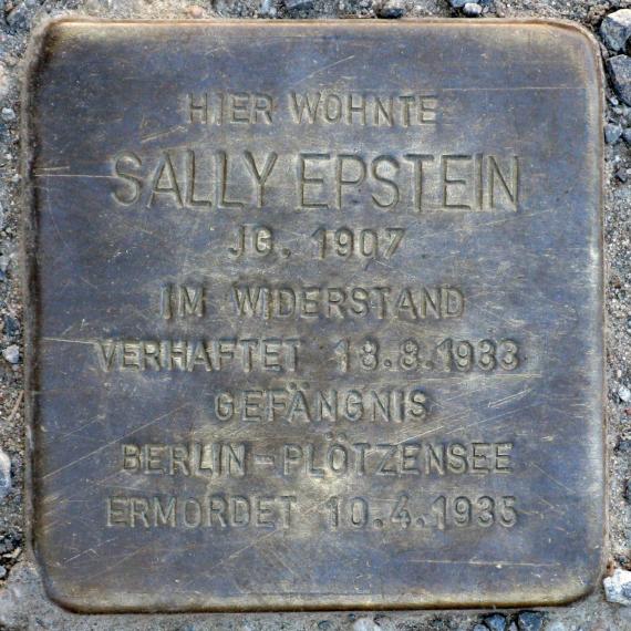 Stolperstein.Mitte.Max-Beer-Straße 45.Sally Epstein.0612