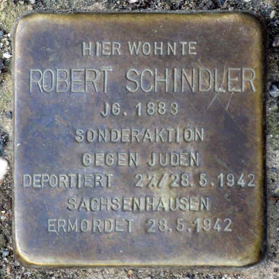 Stolperstein.Mitte.Max-Beer-Straße 6.Robert Schindler.0565