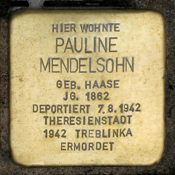 Stolperstein.Mitte.Neue Grünstraße 28.Pauline Mendelsohn.0553