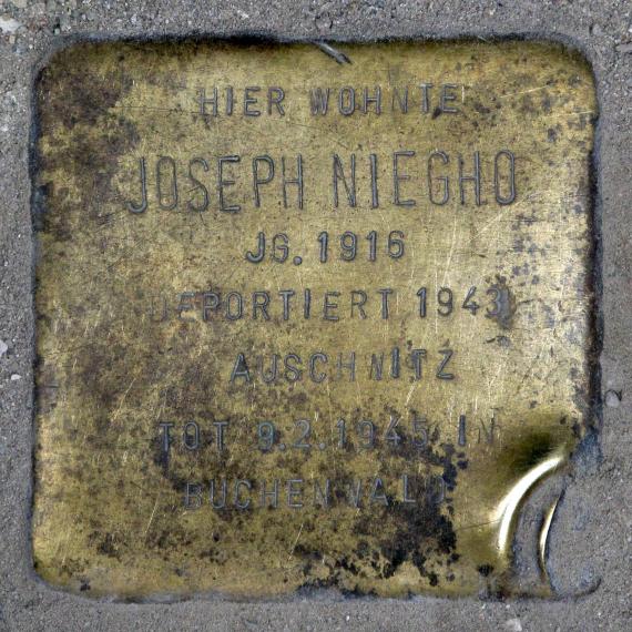 Stolperstein.Mitte.Neue Schönhauser Straße 15.Joseph Niegho.0649