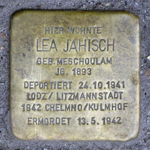 Stolperstein.Mitte.Ohmstraße 1.Lea Jahisch.2103