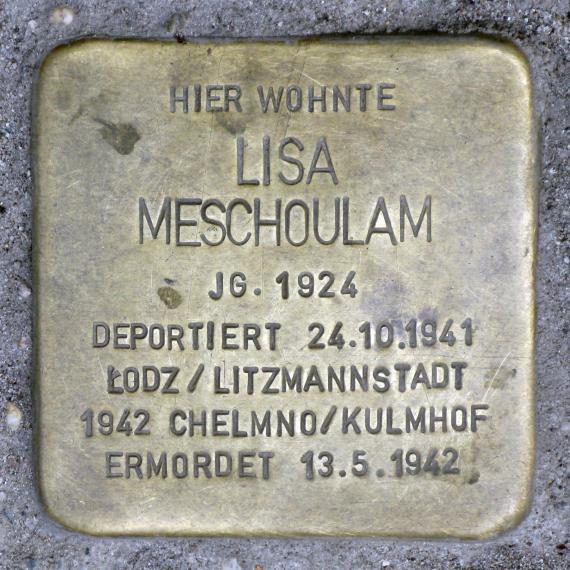 Stolperstein.Mitte.Ohmstraße 1.Lisa Meschoulam.2112