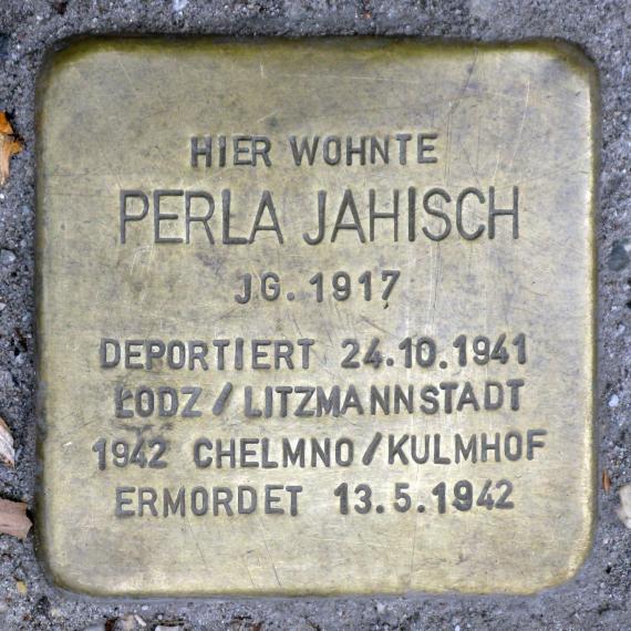 Stolperstein.Mitte.Ohmstraße 1.Perla Jahisch.2109