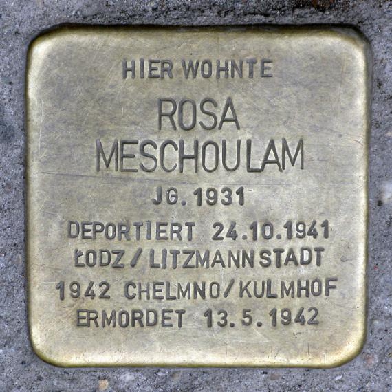 Stolperstein.Mitte.Ohmstraße 1.Rosa Meschoulam.2124