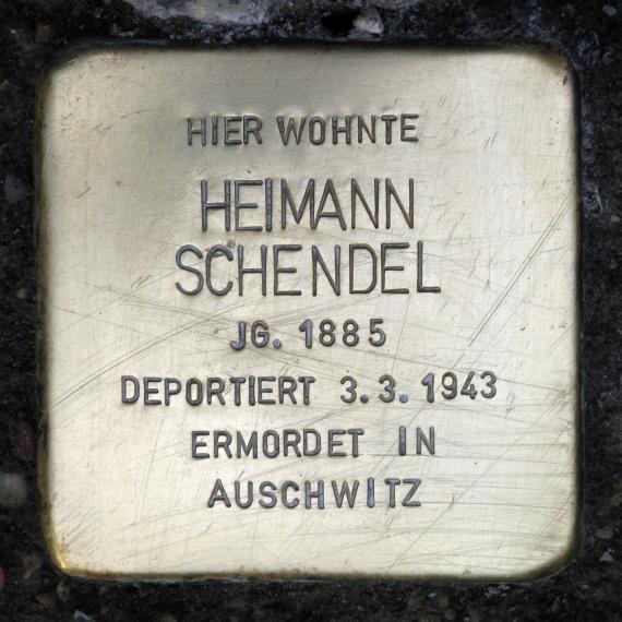 Stolperstein.Mitte.Poststraße 12.Heimann Schendel.0107