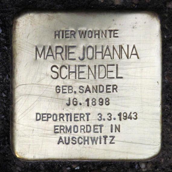 Stolperstein.Mitte.Poststraße 12.Marie Johanna Schendel.0104