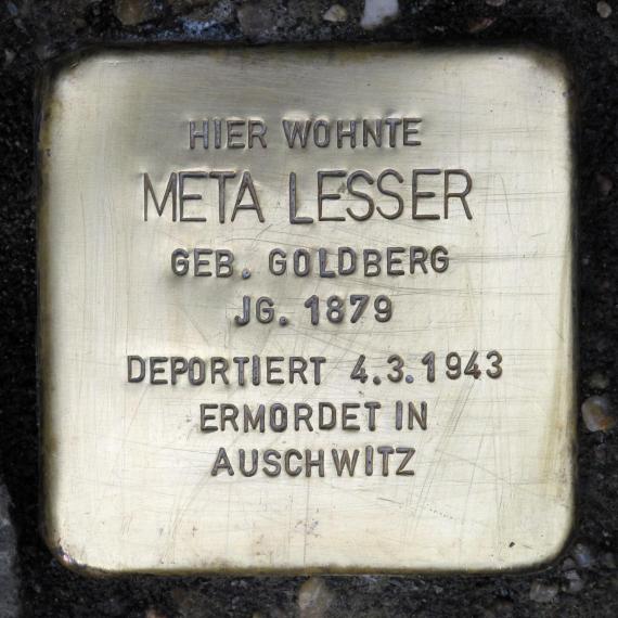 Stolperstein.Mitte.Poststraße 12.Meta Lesser.0101