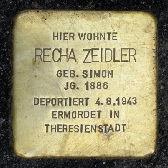 Stolperstein.Mitte.Poststraße 20.Recha Zeidler.0082