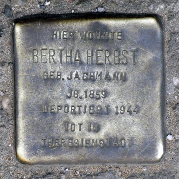 Stolperstein.Mitte.Rückerstraße 1.Bertha Herbst.3486