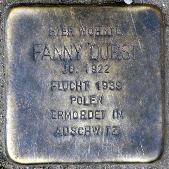 Stolperstein.Mitte.Rückerstraße 7.Fanny Durst.5386