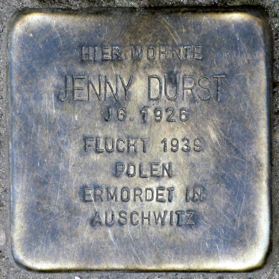 Stolperstein.Mitte.Rückerstraße 7.Jenny Durst.5388