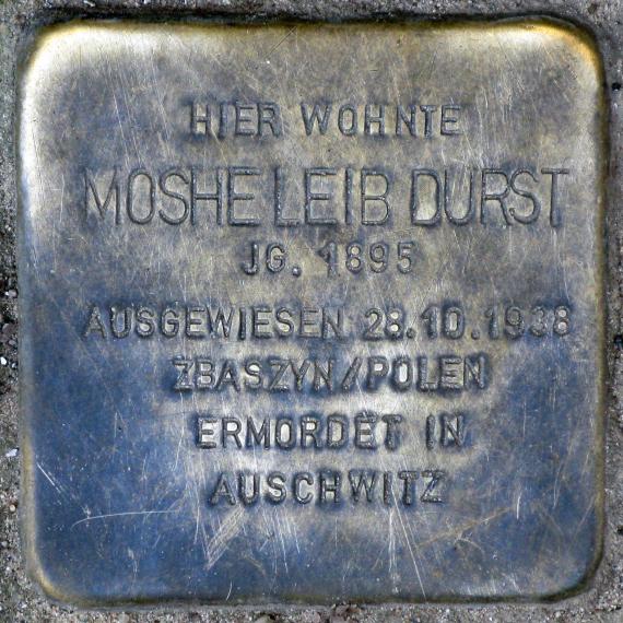Stolperstein.Mitte.Rückerstraße 7.Moshe Leib Durst.5382