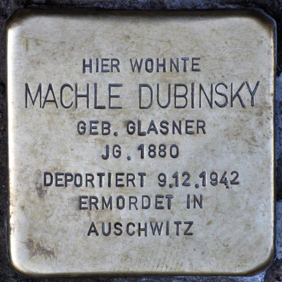 Stolperstein.Mitte.Rosenthaler Straße 19.Machle Dubinsky.5483