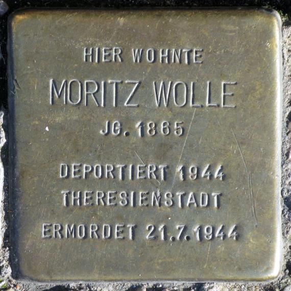 Stolperstein.Mitte.Rosenthaler Straße 72.Moritz Wolle.5500