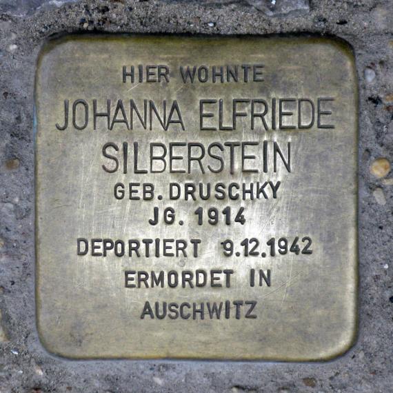 Stolperstein.Mitte.Schönholzer Straße 6.Johanna Elfriede Silberstein.3779