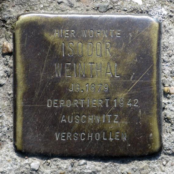 Stolperstein.Mitte.Schillingstraße 14.Isodor Weinthal.2497