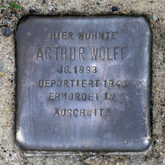 Stolperstein.Mitte.Schmidstraße 2a.Arthur Wolff.3612