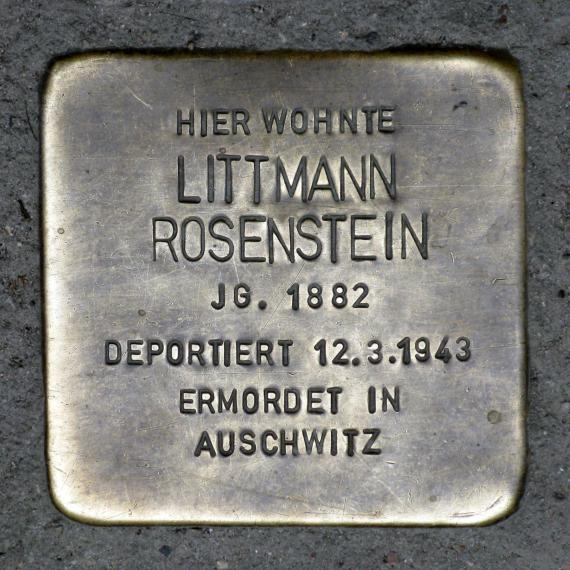 Stolperstein.Mitte.Schröderstraße 12 II.Littmann Rosenstein.3874