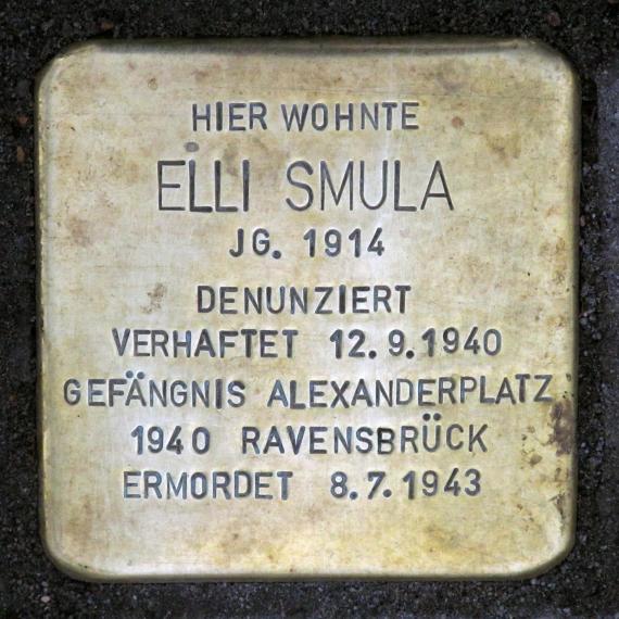 Stolperstein.Mitte.Singerstraße 1.Elli Smula.5836