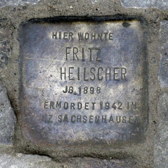 Stolperstein.Mitte.Strelitzer Straße 58.Fritz Heilscher.3834
