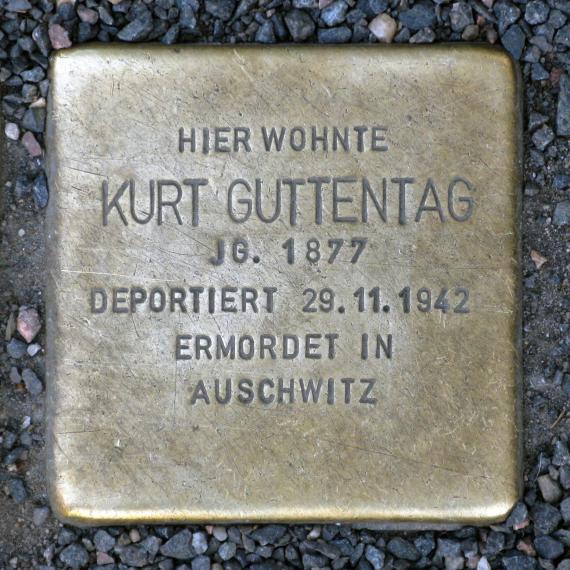 Stolperstein.Mitte.Torstraße 126.Kurt Guttentag.3006