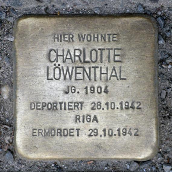 Stolperstein.Mitte.Torstraße 148.Charlotte.Löwenthal.3039