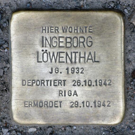 Stolperstein.Mitte.Torstraße 148.Ingeborg Löwenthal.3041