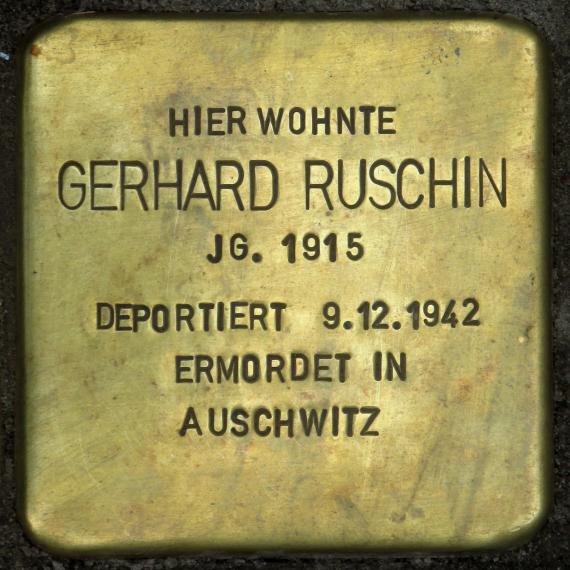 Stolperstein.Mitte.Torstraße 216.Gerhard Ruschin.3222
