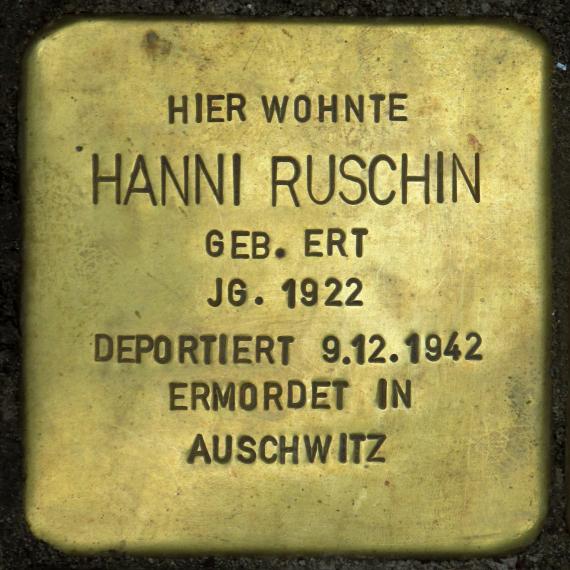 Stolperstein.Mitte.Torstraße 216.Hanni Ruschin.3219