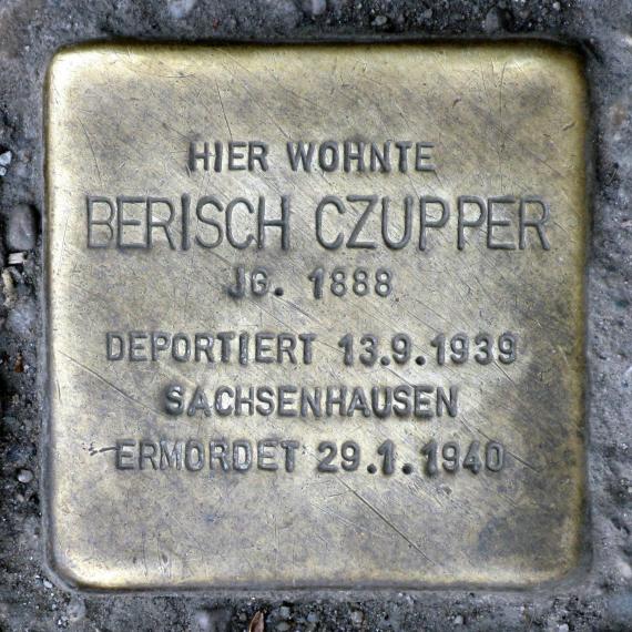 Stolperstein.Mitte.Torstraße 70.Berisch Czupper.2959