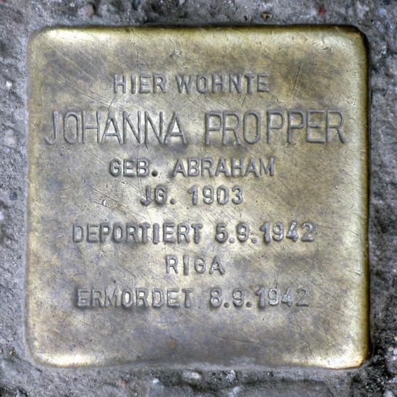 Stolperstein.Mitte.Torstraße 70.Johanna Propper.2963