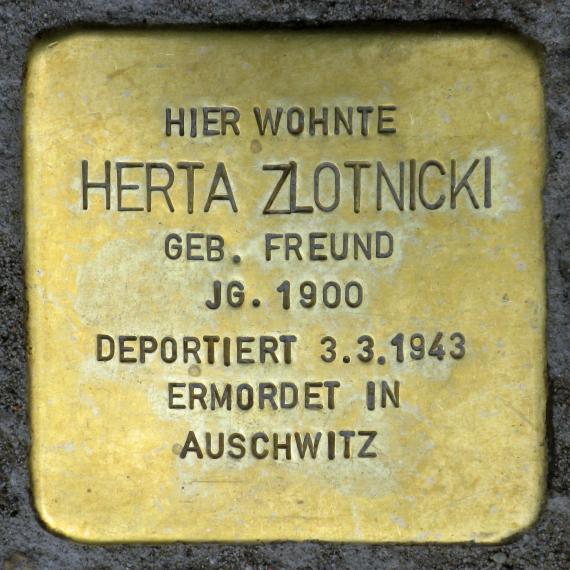 Stolperstein.Mitte.Torstraße 93.Herta Zlotnicki.7884