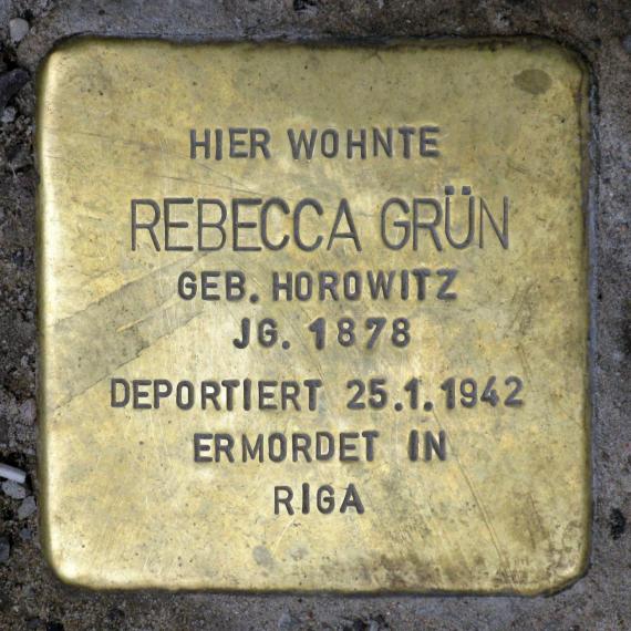 Stolperstein.Mitte.Tucholskystraße 41.Rebecca Grün.1692