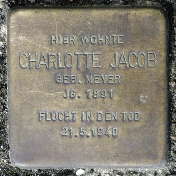 Stolperstein.Niederschönhausen.Treskowstraße 1.Charlotte Jacob.0412